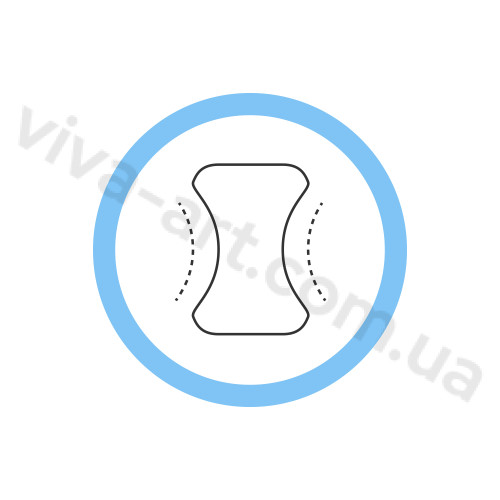 Вставка между 1 и 2 пальцами (высокая), размер на выбор, шт.